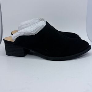 NIB SBICCA Women's Size 9 Salem Solid Black Slip On Suede Upper Comfort Mules